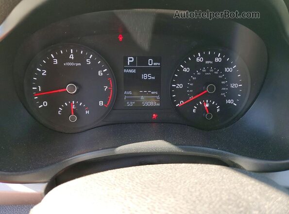 3KPA24ADXLE313821 2020 KIA RIO Белый Вид щитка приборов