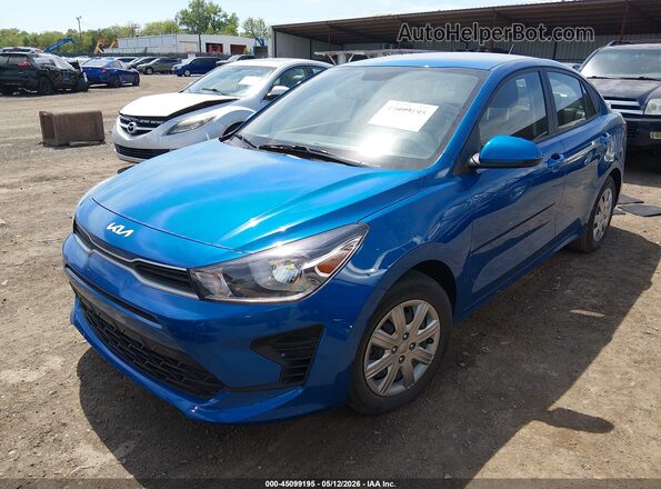 3KPA24ADXNE444072 2022 KIA RIO Синий Передняя левая четверть