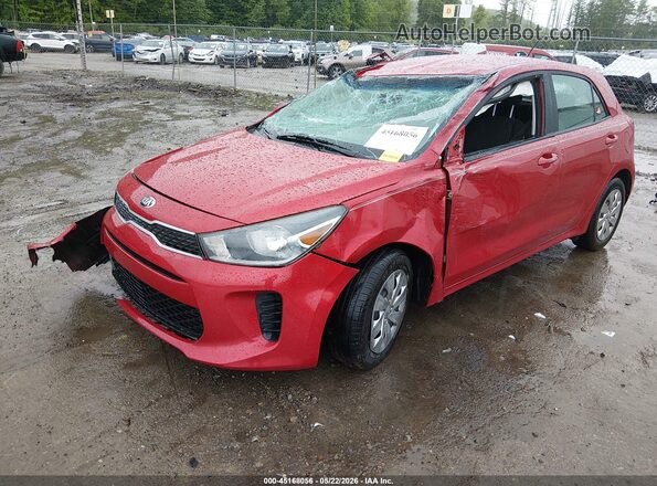 3KPA25AB3JE088627 2018 KIA RIO Red Առջևի ձախ երեք քառորդ տեսարան