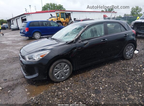 3KPA25AD9LE353149 2020 KIA RIO 5-DOOR Black წინა მარცხენა ხედი სამი მეოთხედიდან