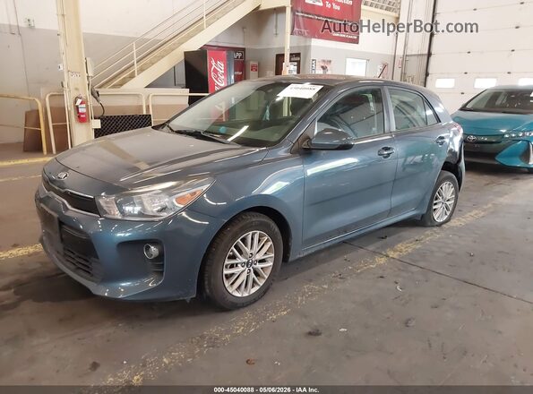 3KPA35AB1JE092155 2018 KIA RIO Blue Առջևի ձախ երեք քառորդ տեսարան