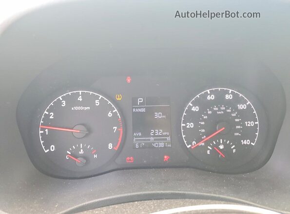 3KPC24A61LE100573 2020 HYUNDAI ACCENT Серый Вид щитка приборов