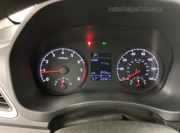 3KPC24A63LE103524 2020 HYUNDAI ACCENT Синий Вид щитка приборов