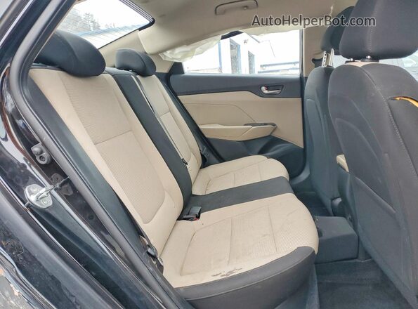 3KPC24A65LE122883 2020 HYUNDAI ACCENT Black Vista de los asientos traseros