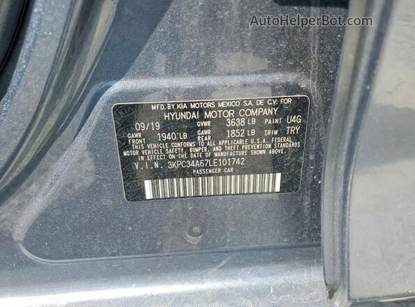 3KPC34A67LE101742 2020 HYUNDAI ACCENT Gray Engine compartment view