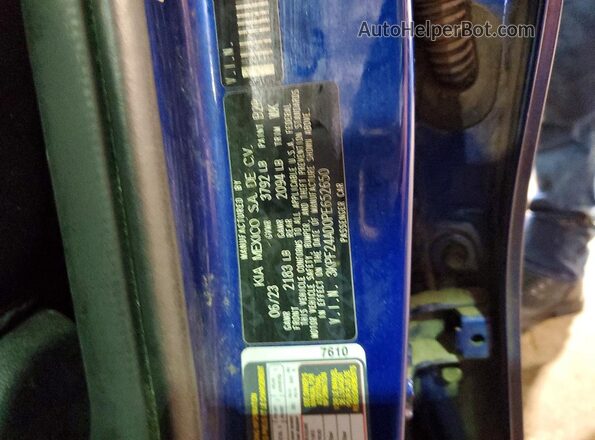 3KPF24AD0PE652650 2023 KIA FORTE Blue 