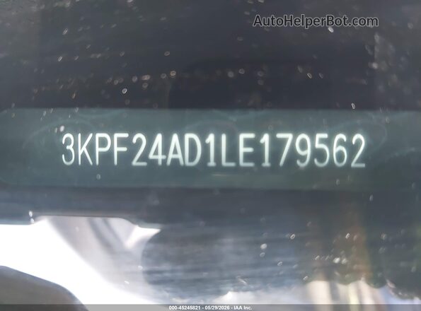 3KPF24AD1LE179562 2020 KIA FORTE Black Vista del compartimento del motor