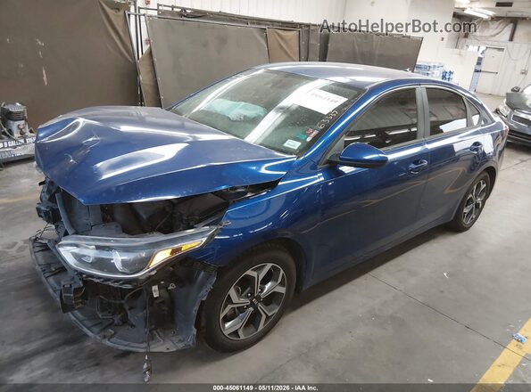 3KPF24AD2ME268011 2021 KIA FORTE Blue წინა მარცხენა ხედი სამი მეოთხედიდან