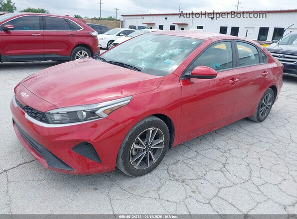 3KPF24AD4NE436944 2022 KIA FORTE Red Առջևի ձախ երեք քառորդ տեսարան