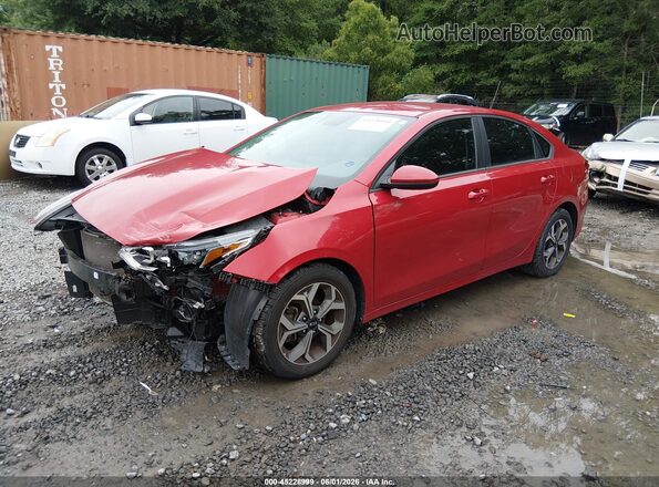 3KPF24AD6ME285586 2021 KIA FORTE Red Передня ліва чверть