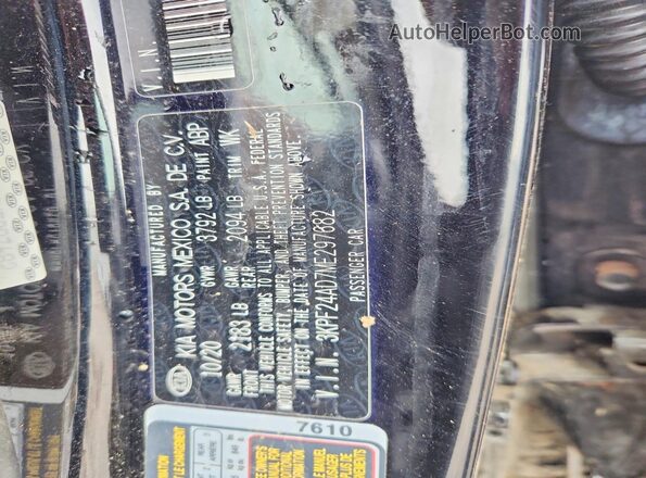 3KPF24AD7ME297682 2021 KIA FORTE Black 