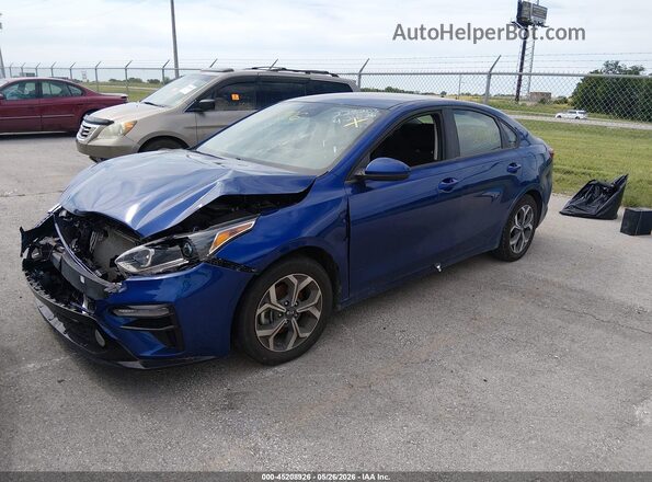 3KPF24AD8ME385365 2021 KIA FORTE Blue Przód lewy