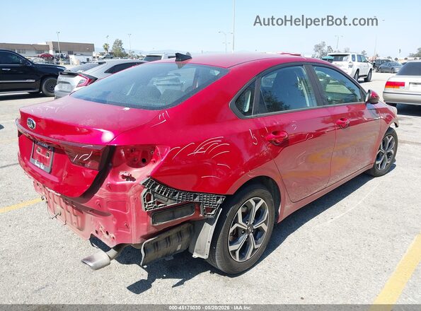 3KPF24AD9KE024952 2019 KIA FORTE Red Задня права чверть