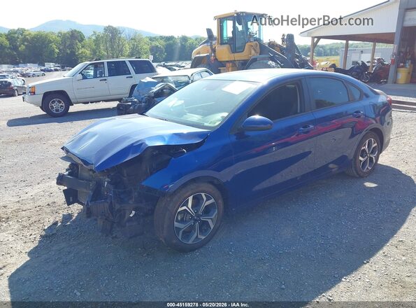 3KPF24AD9ME279510 2021 KIA FORTE Blue Առջևի ձախ երեք քառորդ տեսարան