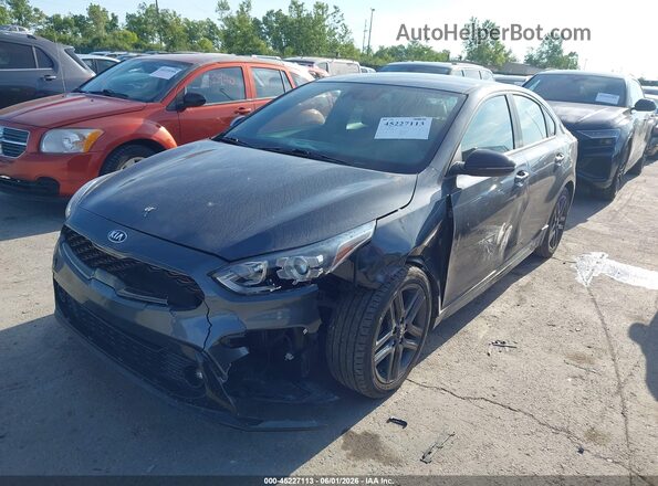 3KPF34AD0ME275987 2021 KIA FORTE Gray Առջևի ձախ երեք քառորդ տեսարան