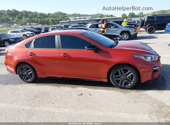 3KPF34AD1ME385401 2021 KIA FORTE Red უკანა სალონის ხედი