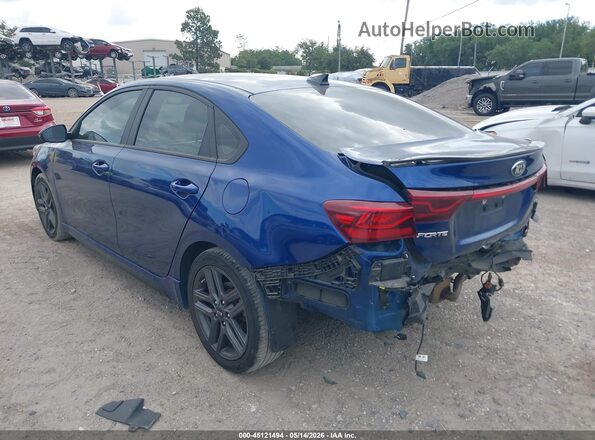 3KPF34AD6ME385071 2021 KIA FORTE Blue Rear left
