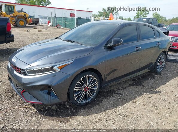 3KPF44AC1PE589446 2023 KIA FORTE Gray Առջևի ձախ երեք քառորդ տեսարան