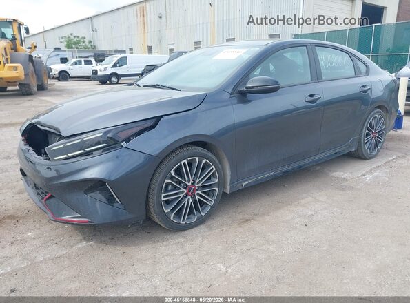 3KPF44AC1PE596347 2023 KIA FORTE Gray Առջևի ձախ երեք քառորդ տեսարան