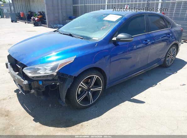 3KPF44AC3LE259172 2020 KIA FORTE Dark Blue წინა მარცხენა ხედი სამი მეოთხედიდან
