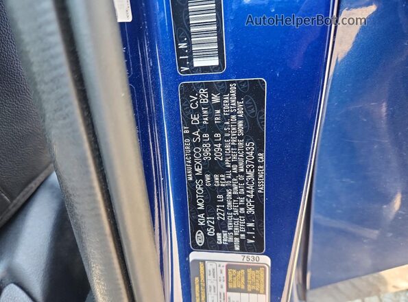 3KPF44AC3ME370435 2021 KIA FORTE Blue 