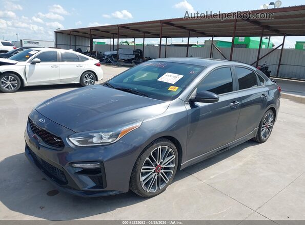 3KPF44AC7ME376528 2021 KIA FORTE Gray Vista tres cuartos delantera izquierda