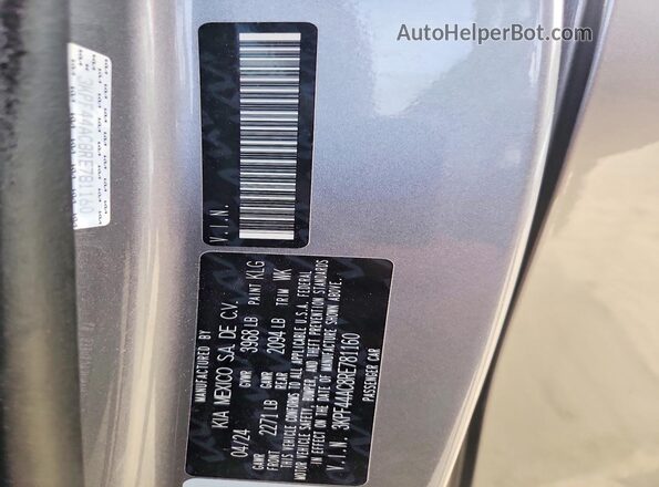 3KPF44AC8RE781160 2024 KIA FORTE Gray ძრავის განყოფილების ხედი
