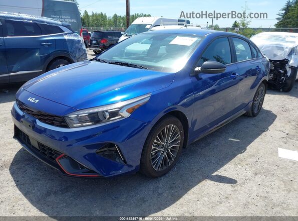 3KPF54AD3RE781797 2024 KIA FORTE Blue Առջևի ձախ երեք քառորդ տեսարան