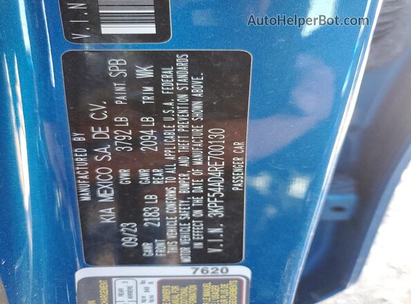 3KPF54AD4RE700130 2024 KIA FORTE Blue 