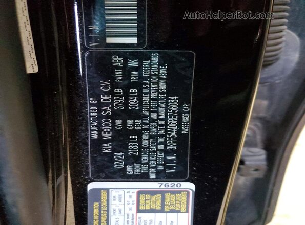 3KPF54AD6RE756084 2024 KIA FORTE Black 
