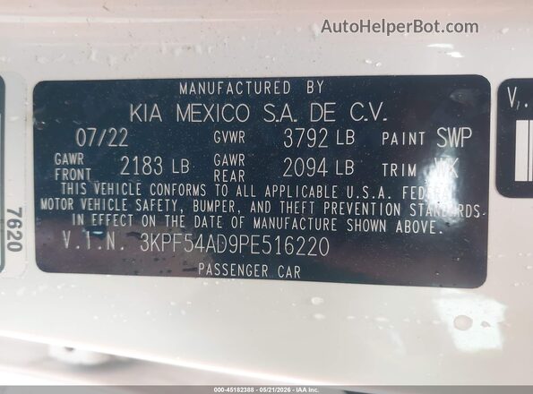3KPF54AD9PE516220 2023 KIA FORTE Белый Вид подкапотного пространства
