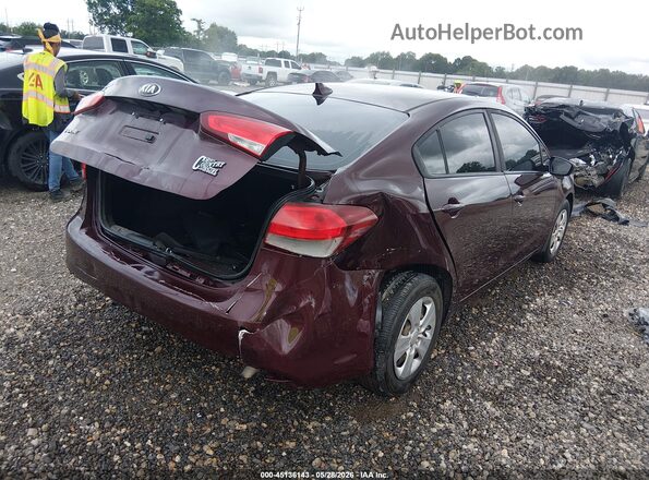 3KPFK4A71HE074859 2017 KIA FORTE Maroon Tył prawy