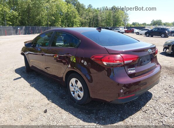 3KPFK4A76HE030145 2017 KIA FORTE Burgundy უკანა მარცხენა