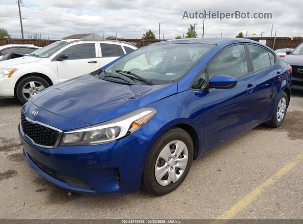 3KPFL4A71HE100891 2017 KIA FORTE Blue Առջևի ձախ երեք քառորդ տեսարան