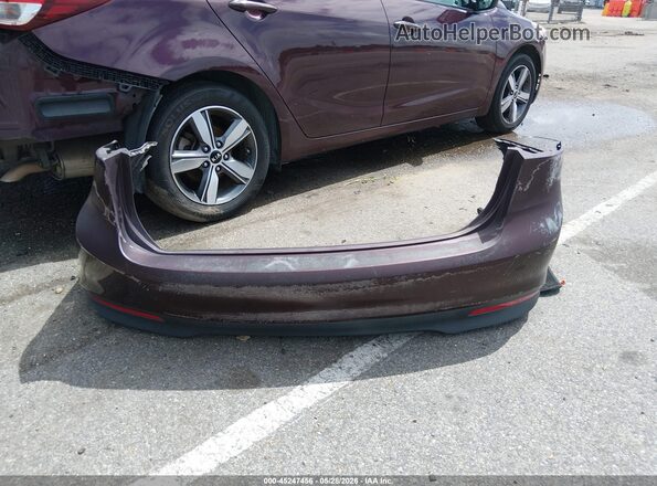 3KPFL4A77JE198878 2018 KIA FORTE Maroon Սարքավորումների վահանակի տեսք