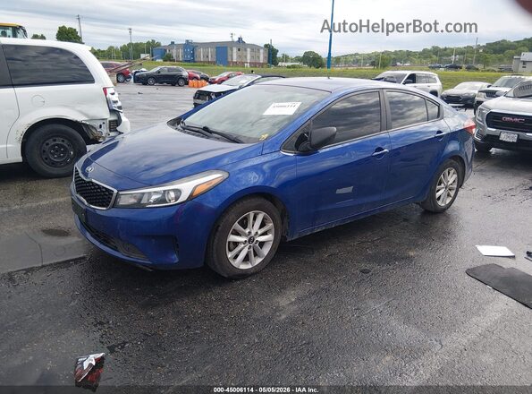 3KPFL4A78HE016843 2017 KIA FORTE Dark Blue Առջևի ձախ երեք քառորդ տեսարան