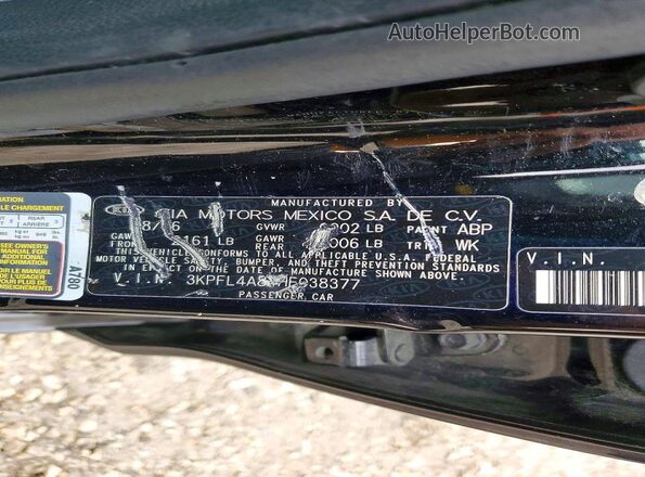 3KPFL4A84HE038377 2017 KIA FORTE Черный Вид подкапотного пространства
