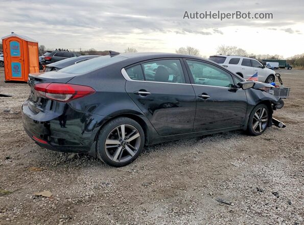 3KPFL4A84HE038377 2017 KIA FORTE Черный Задняя правая четверть