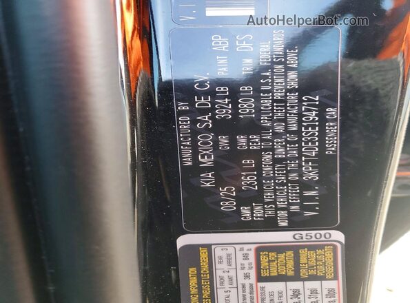3KPFT4DE3SE194712 2025 KIA K4 Black 