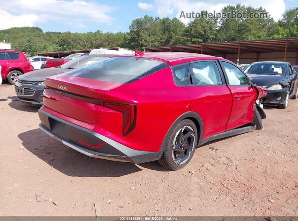 3KPFU4DE4SE186776 2025 KIA K4 Красный Задняя правая четверть