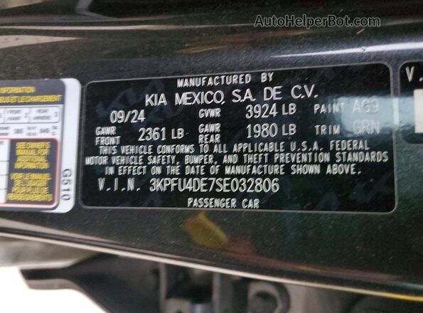 3KPFU4DE7SE032806 2025 KIA K4 Gray Engine compartment view