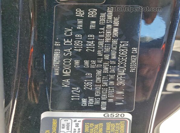 3KPFW4DC3SE068761 2025 KIA K4 Черный Вид подкапотного пространства