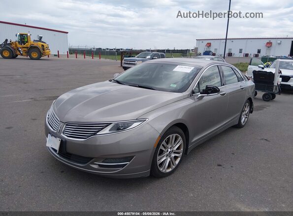 3LN6L2G95GR614968 2016 LINCOLN MKZ Gold Առջևի ձախ երեք քառորդ տեսարան