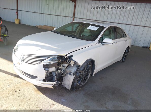 3LN6L2LU6GR627710 2016 LINCOLN MKZ HYBRID White წინა მარცხენა ხედი სამი მეოთხედიდან