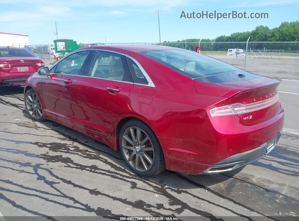 3LN6L2LU9GR608388 2016 LINCOLN MKZ HYBRID Красный Задняя левая четверть