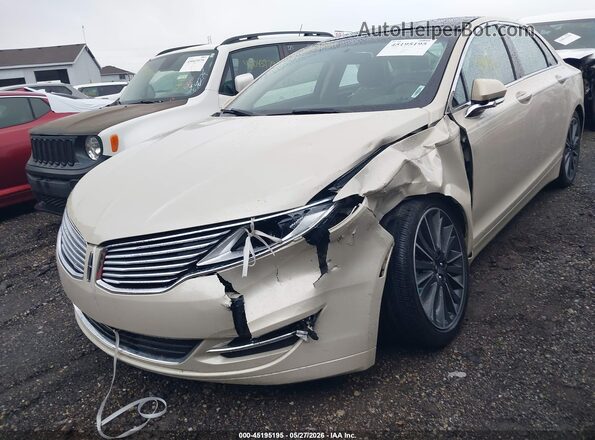 3LN6L2LUXGR623529 2016 LINCOLN MKZ HYBRID Cream Widok z przodu