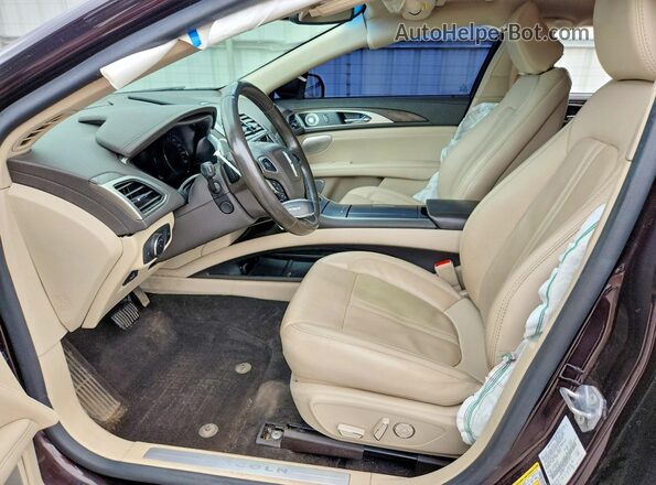 3LN6L5F92LR621972 2020 LINCOLN MKZ Maroon Вид салону спереду