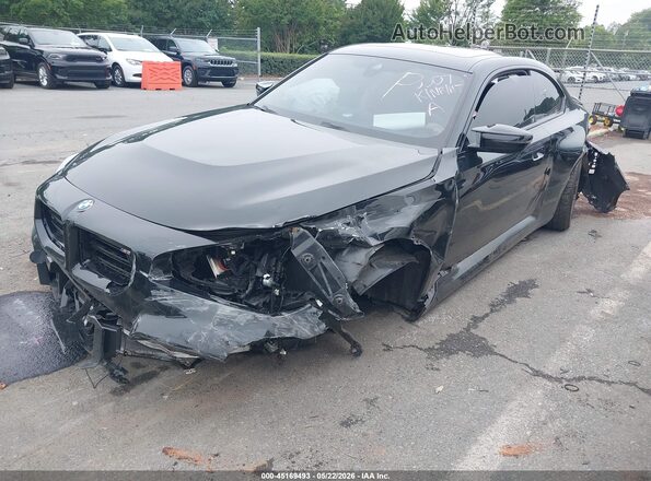 3MF13DM01P8D60307 2023 BMW M2 Black წინა მარცხენა ხედი სამი მეოთხედიდან