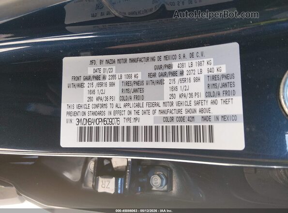 3MVDMBAM0PM509076 2023 MAZDA CX-30 Blue Widok komory silnika