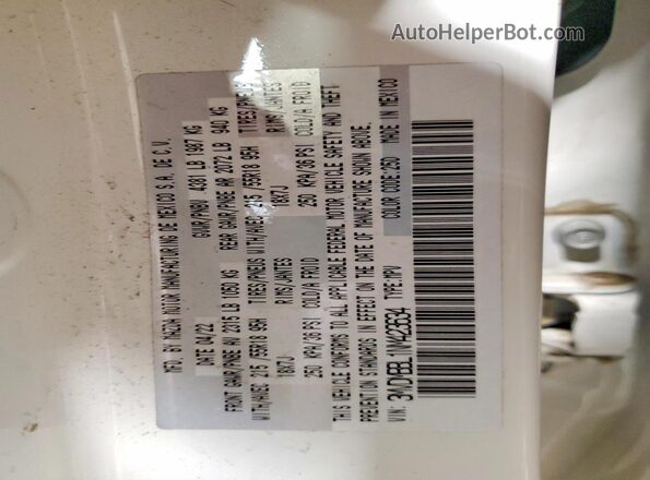 3MVDMBBL1NM423634 2022 MAZDA CX-30 White 